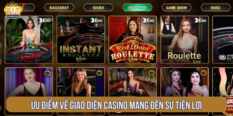 Thiết kế giao diện tối ưu chân thực như sòng quốc tế